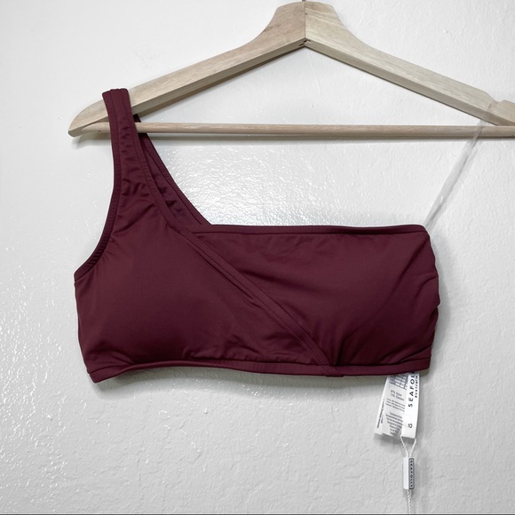 NWT Seafolly Active One Shoulder Bandeau Bikini - Picture 5 of 8